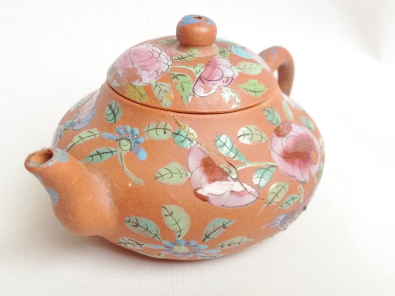 Nivag Collectables Miniature Red Clay Enamel Teapot