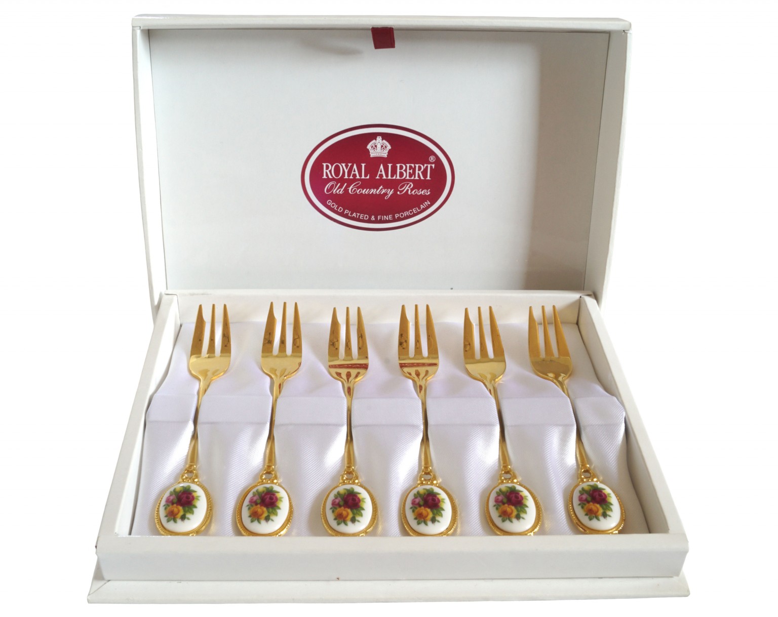Nivag Collectables Royal Albert Old Country Roses Boxed Cake Forks
