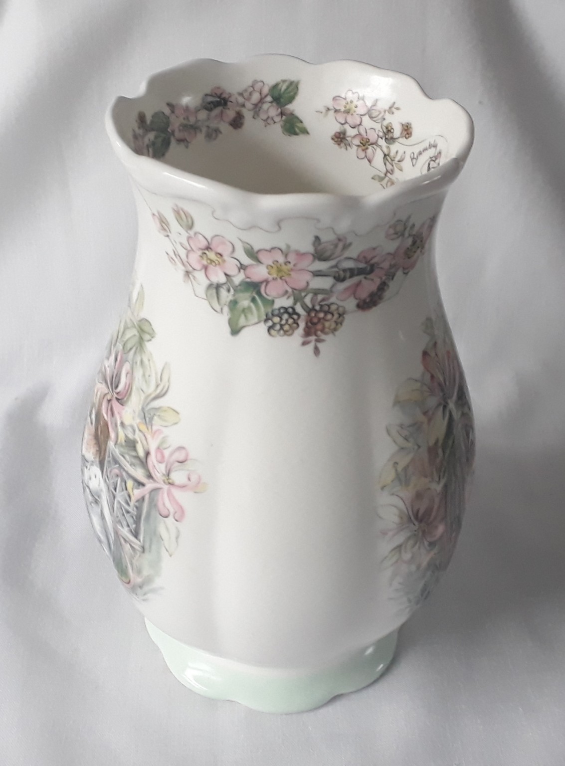 Brambly Hedge Große Feder Gainsborough Vase Royal Doulton Ausgezeichneter 