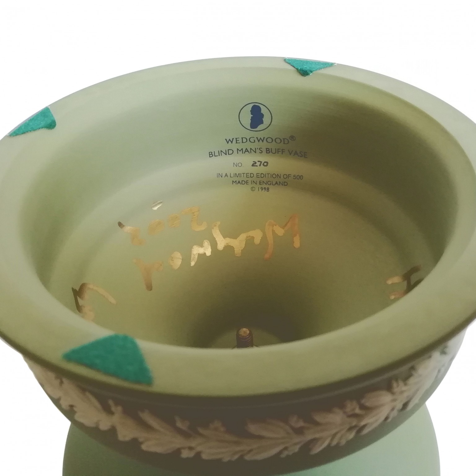 Nivag Collectables: Wedgwood - Green Jasperware: Blind Man